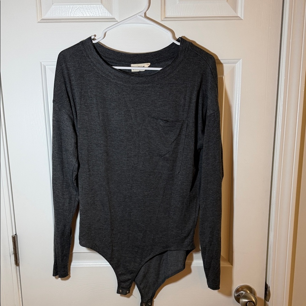 Women's Black Long Sleeve Bodysuit